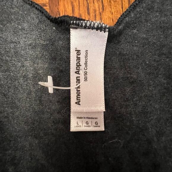 American Apparel Gray Creed Can You Take Me Higher Racerback Workout Shirt Large - Picture 7 of 11